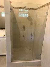 Load image into Gallery viewer, FRAMELESS TEMPERED GLASS DOOR WITH FIXED PANEL - (Supply & Install)
